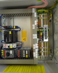 Control cabinet for pump